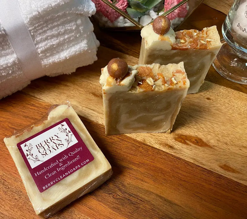 Honey Comb Oatmeal Soap with Turmeric Berry Clean Soaps