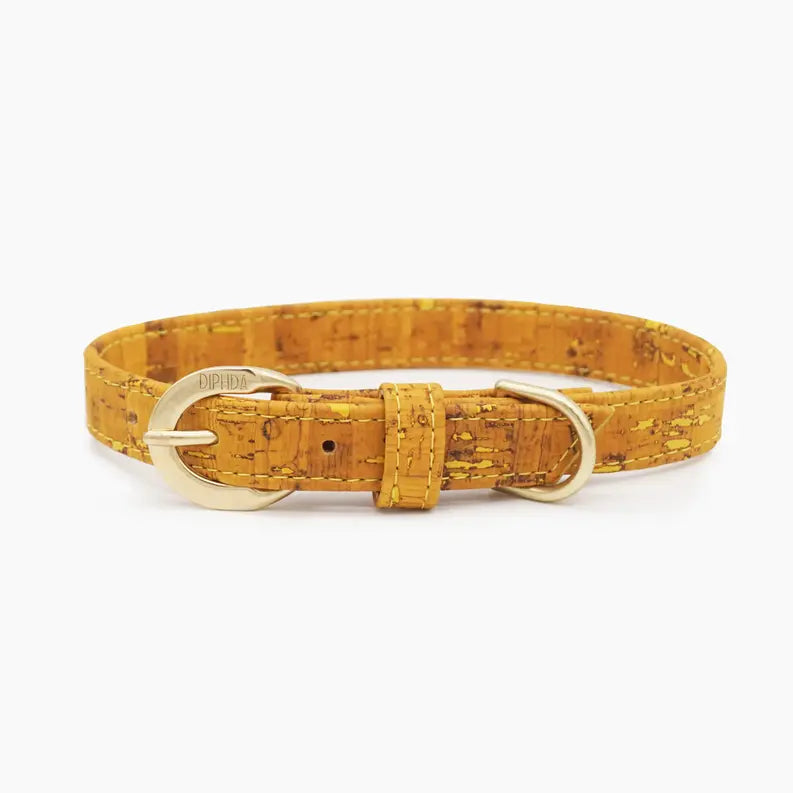 Honey Yellow Cork Leather Collar DIPHDA