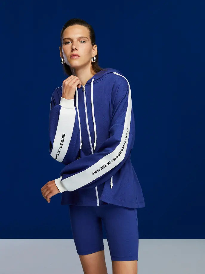 Hooded Print Jacket Monique Store