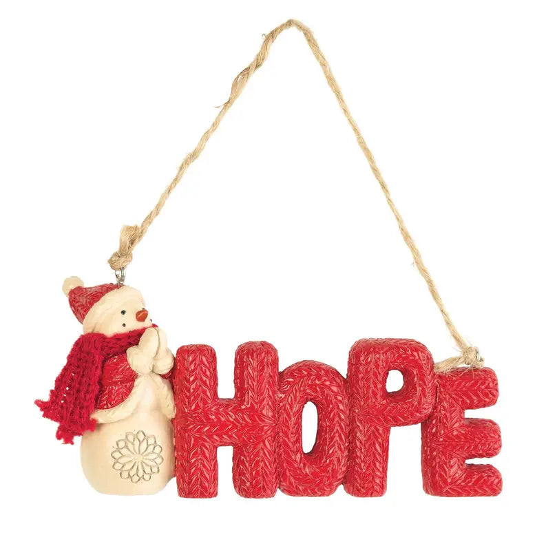 Hope Snowman Ornament Resin Dicksons Inc