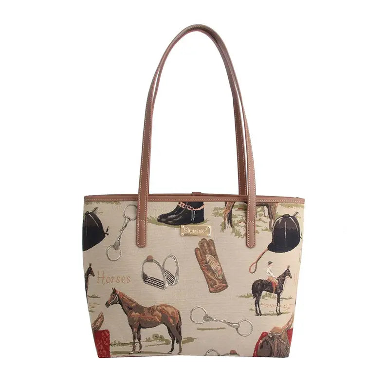 Horse College/Shoulder Tote Bag Signare USA