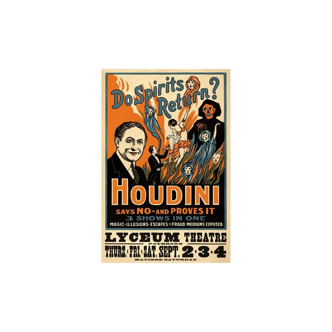 Houdini Spirits Vintage Magic Unframed Print Wall Art Homeroots Home Decor