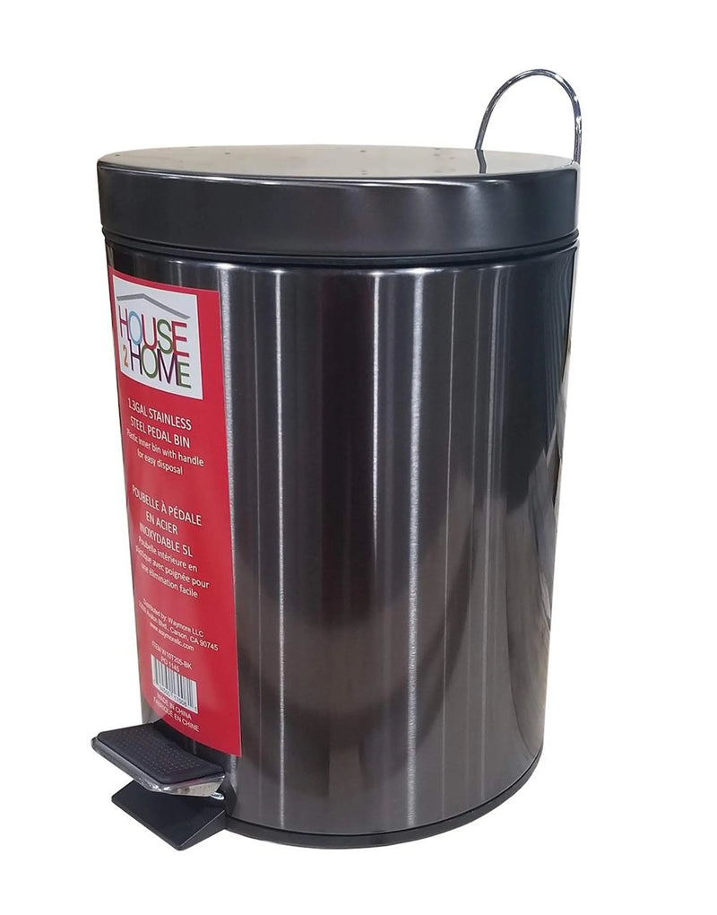 House 2 Home 5 L Stainless Steel Pedal Waste Bin Waymore LLC