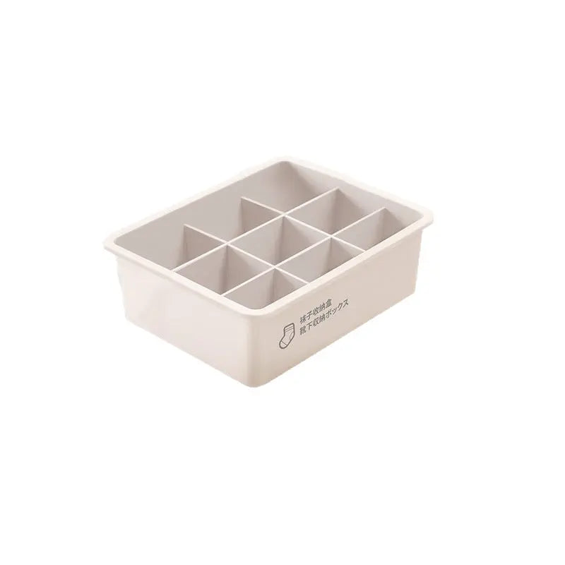 Household Intimates and Socks Storage Box Plastic Cosmetics Organizer Storage Intimates Bra Intimates Compartment Storage Box GreatEagleInc