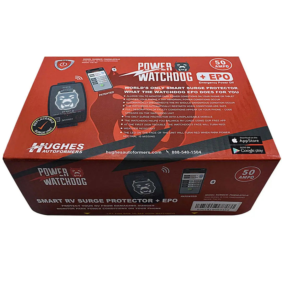 Hughes Power Watchdog Bluetooth Hardwired Surge Protector With Epo - 50 Amp HUGHESAUTO