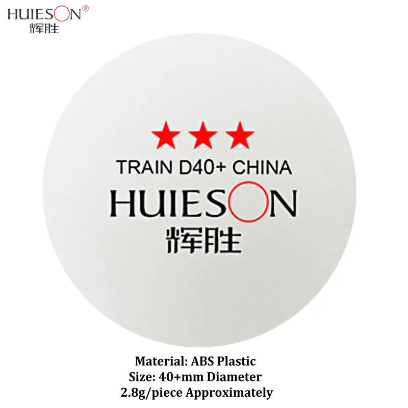 Huieson 20 50 100Pcs Table Tennis Balls 3 Star 40MM+ 2.8g Ping Pong Balls ABS Plastic for Adults Club Training