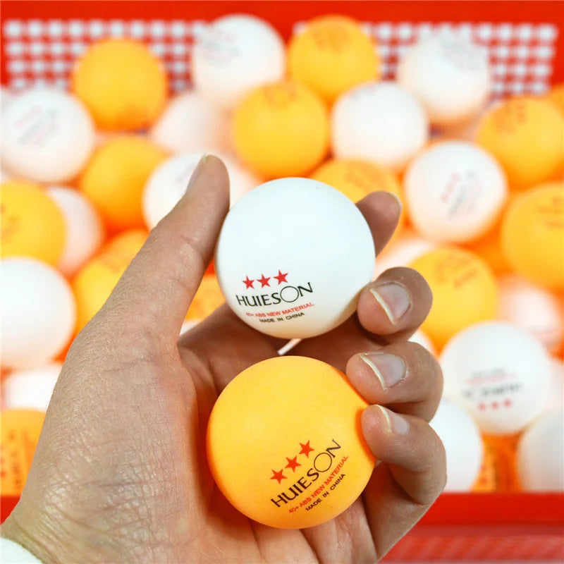 Huieson 30 50 100 Pcs English New Material Table Tennis Balls 3 Star 40mm+ 2.8g White Orange Ping Pong Balls ABS Training Balls