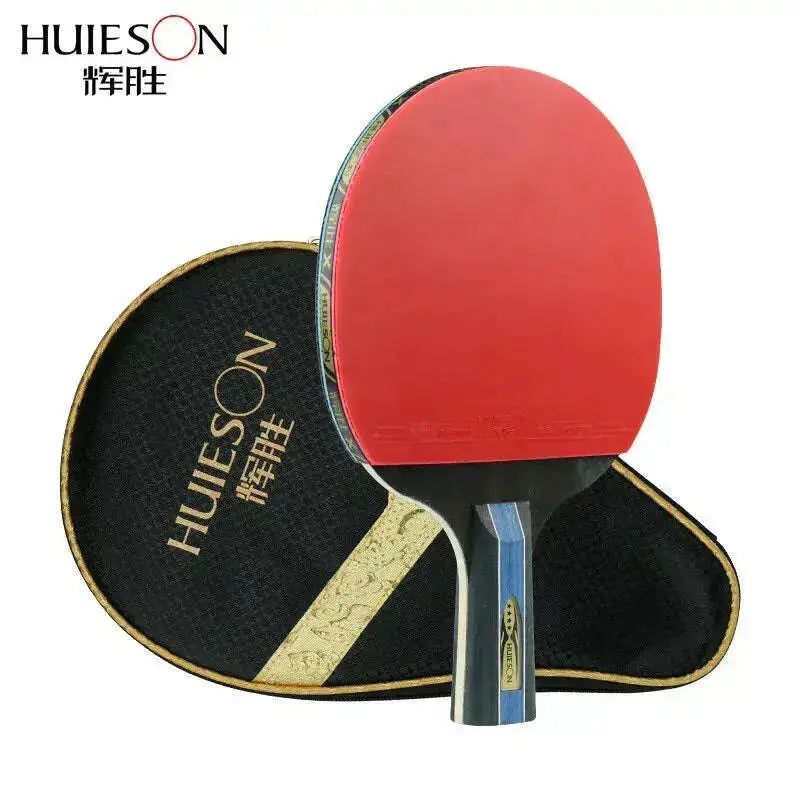 Huieson-7-Ply-Pure-Wood-Table-Tennis-Racket-Double-Face-Pimples-in-Sticky-Rubber-4-Star-Ping-Pong-Paddle-Bat-for-New-Learners-GreatEagleInc-334695391