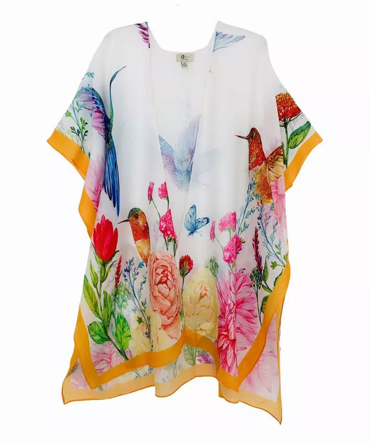 Hummingbird & Floral Kimono JC Sunny Fashion