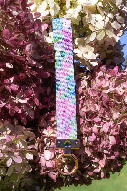 Hydrangea Haven Wristlet Keychain Aria the Fox