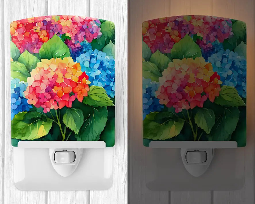 Hydrangeas Ceramic Night Light Caroline's Treasures