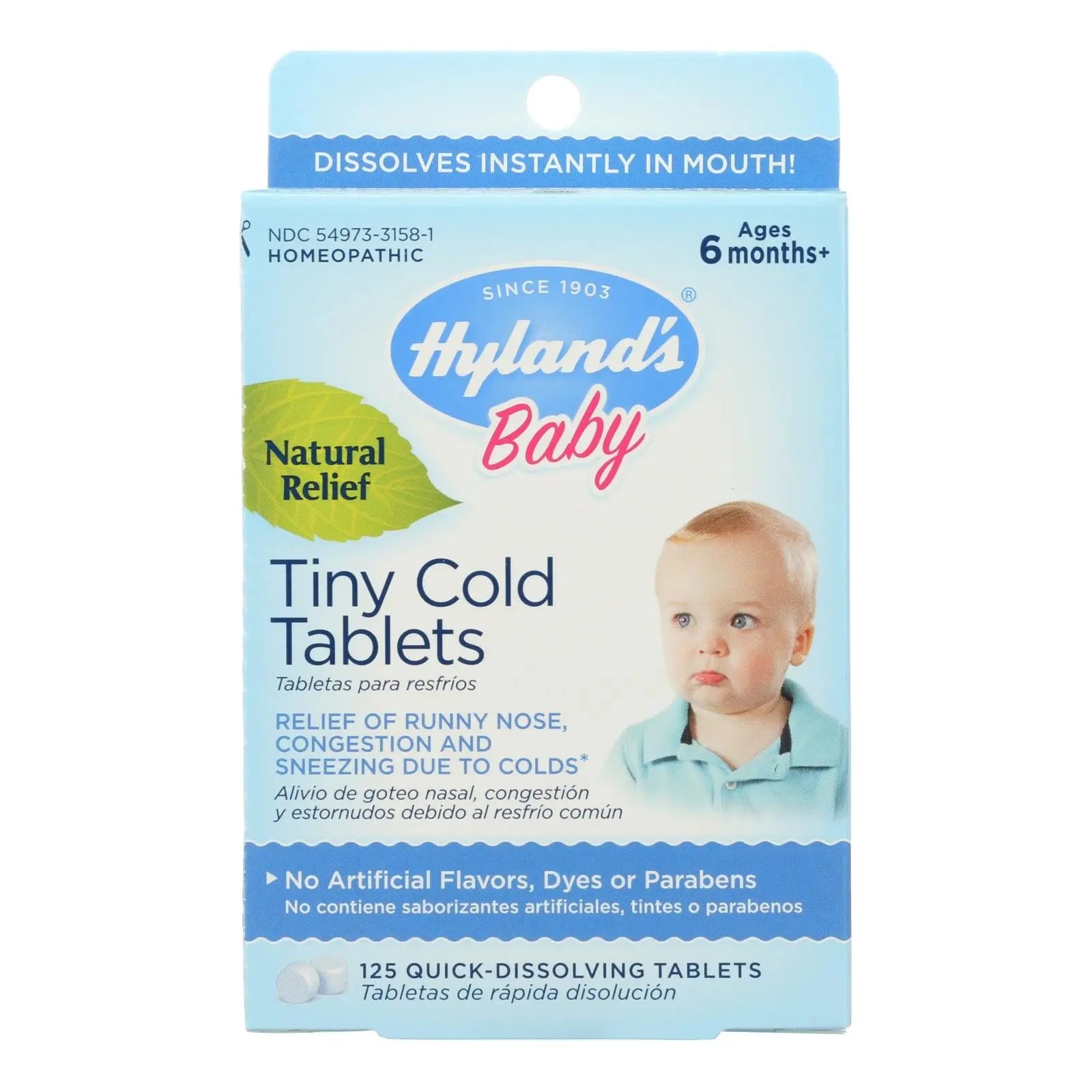 Hylands Homeopathic Baby Tiny Cold Tablets - 125 Tablets Hyland's