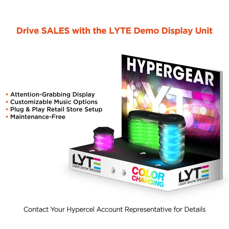 HyperGear LYTE Mini Wireless LED Speaker - Black HyperGear