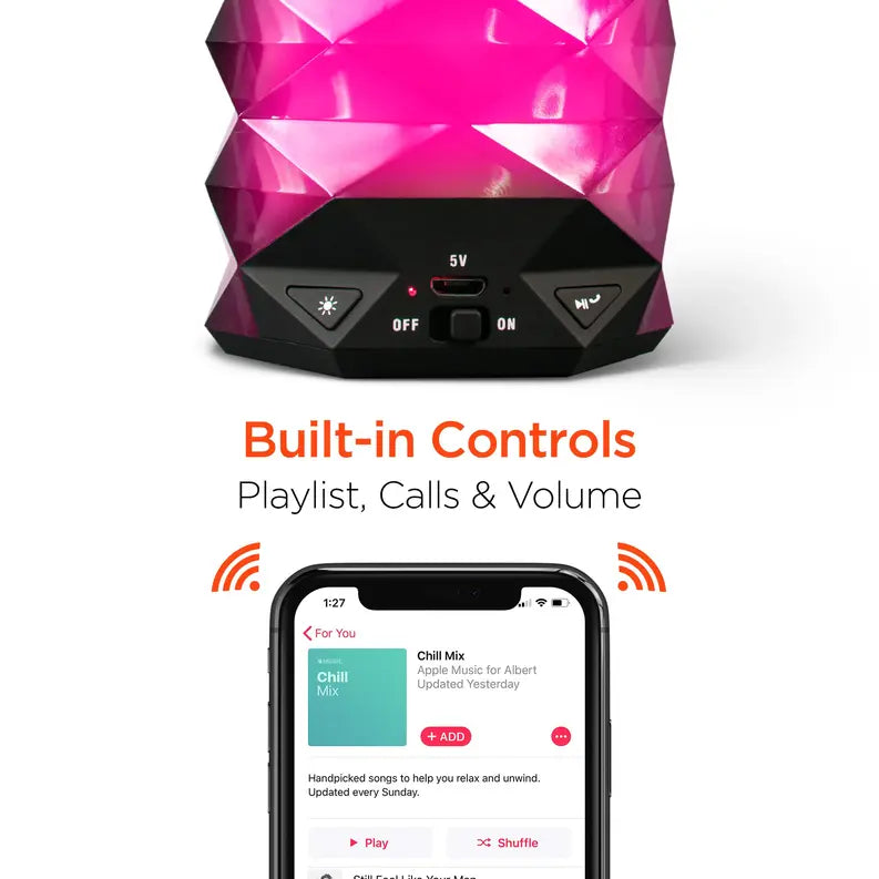 HyperGear LYTE Mini Wireless LED Speaker - Black HyperGear