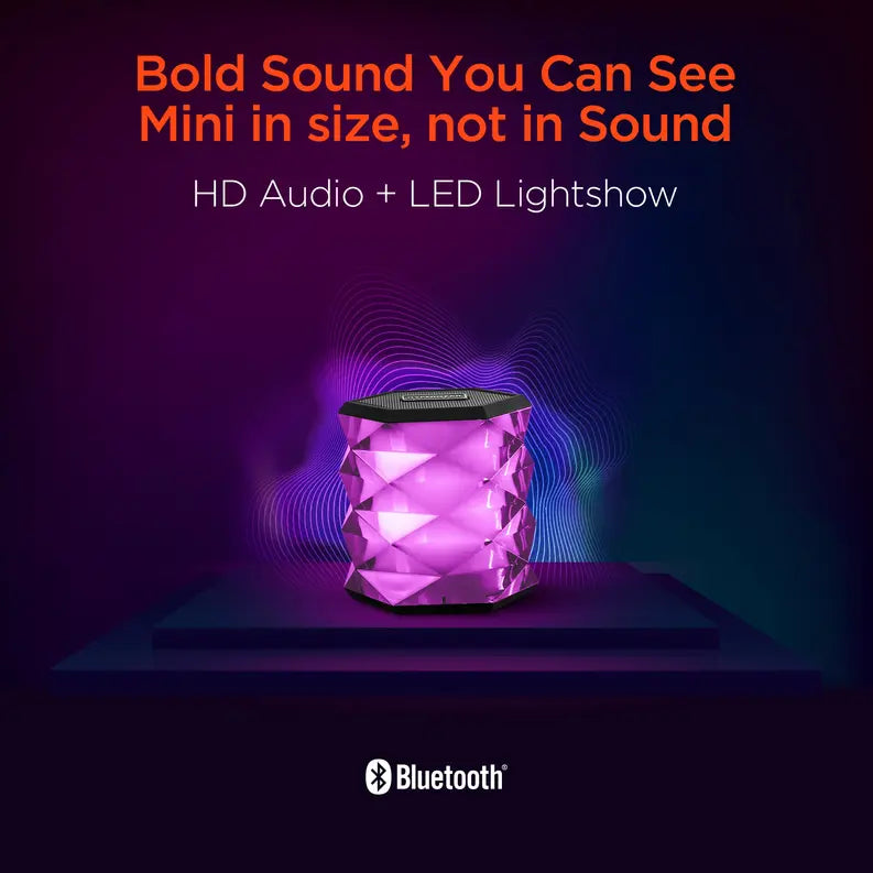 HyperGear LYTE Mini Wireless LED Speaker - Black HyperGear