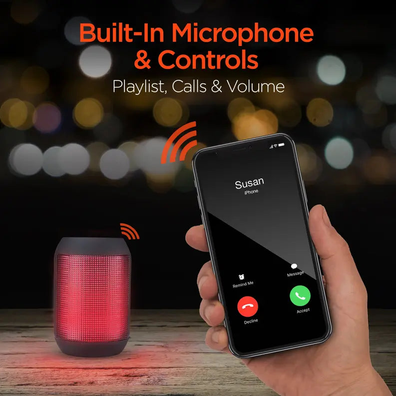 HyperGear Rave Mini Wireless LED Speaker Black HyperGear