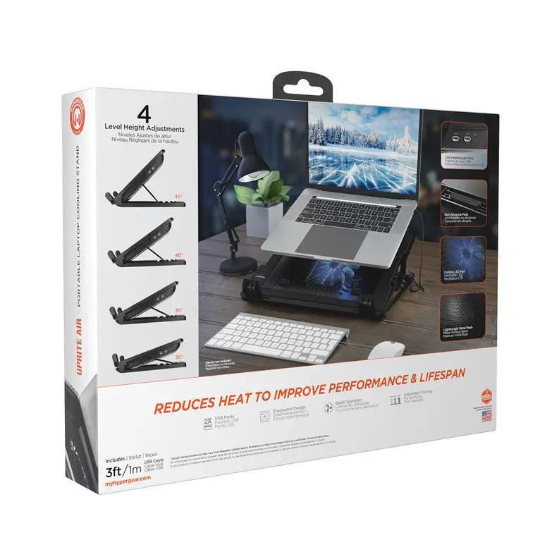 HyperGear UpRite Air Portable Laptop Cooling Stand Hypercel