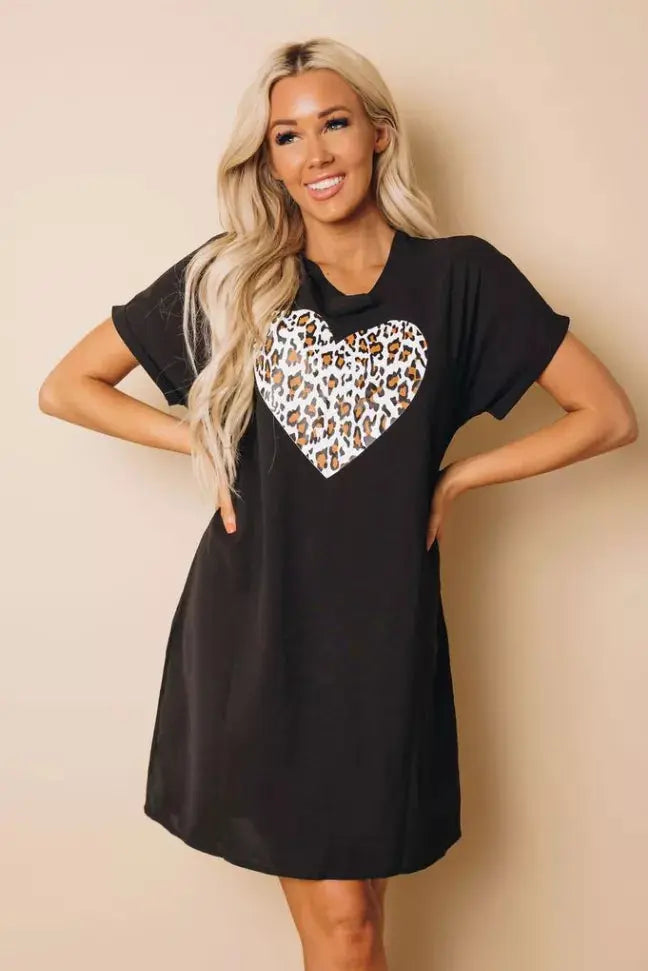 I Leopard Heart You Dress Stay Warm in Style
