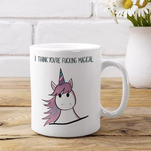 I Think You're Fucking Magical Coffee Mug Black Cat Bazaar