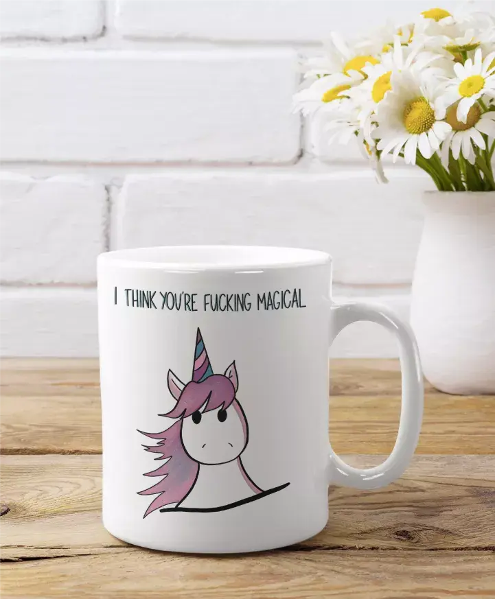 I Think You're Fucking Magical Coffee Mug Black Cat Bazaar
