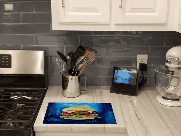 I Want Mine Dressed Hamburger Glass Cutting Board Caroline's Treasures