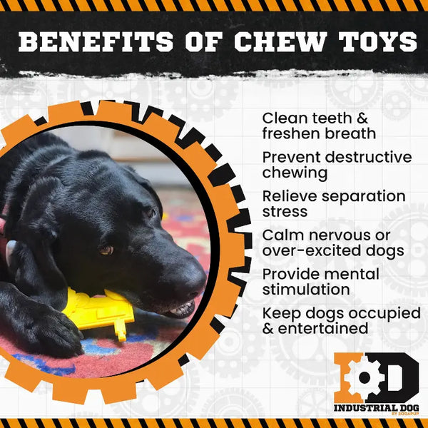 ID Tractor  Ultra Durable Nylon Dog Chew Toy for Aggressive Chewers SodaPup