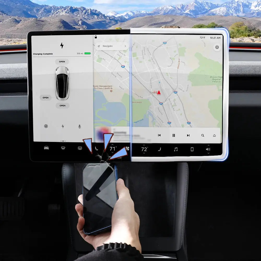 IPENGEN For Tesla Highland Screen Protector Silicone Frame Display Edge Central Control Accessories For Tesla Model 3 Y GreatEagleInc