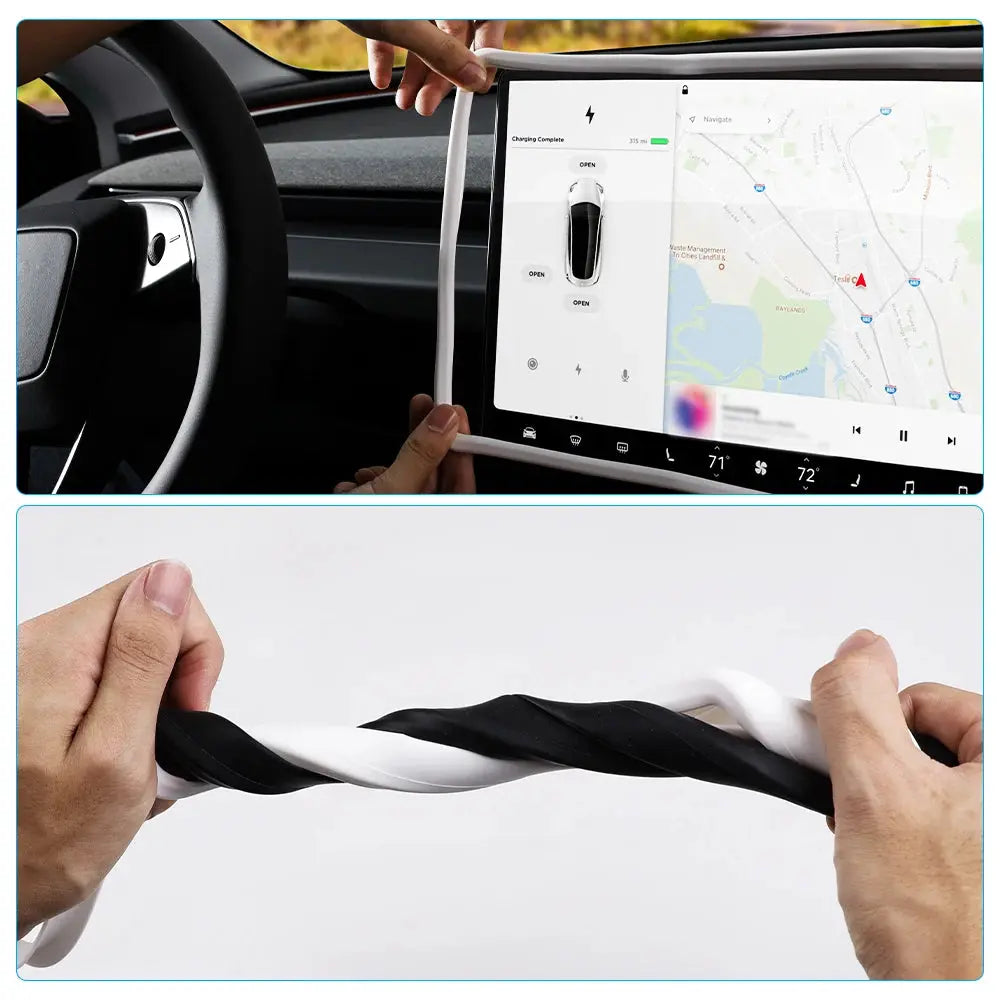 IPENGEN For Tesla Highland Screen Protector Silicone Frame Display Edge Central Control Accessories For Tesla Model 3 Y GreatEagleInc