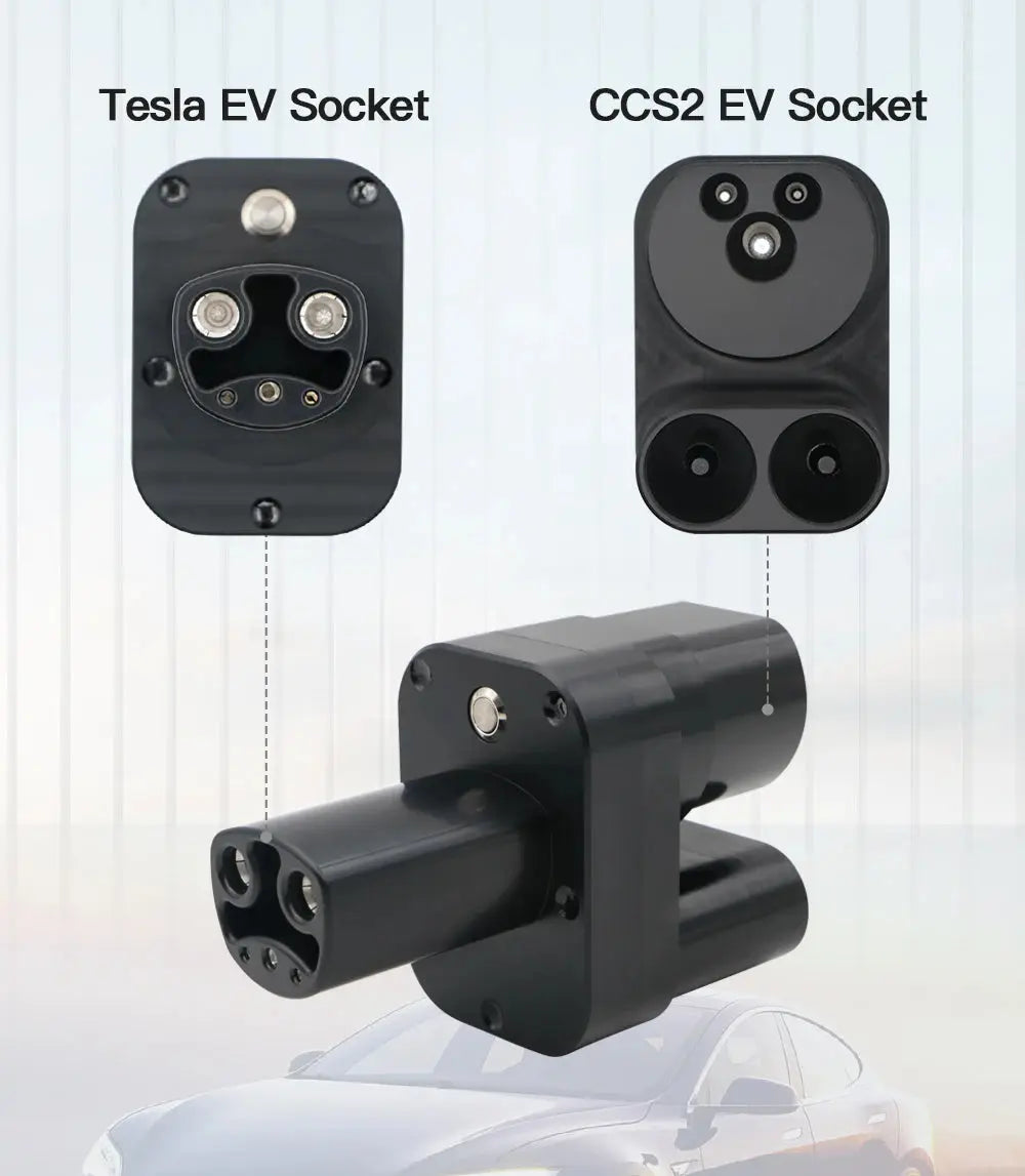 ISIGMA CCS2 To Tesla EV Charger Adapter CCS2 To TPC Convertor 250A Electric Vehicle Charging Adapter Fit For Tesla Electric Car GreatEagleInc