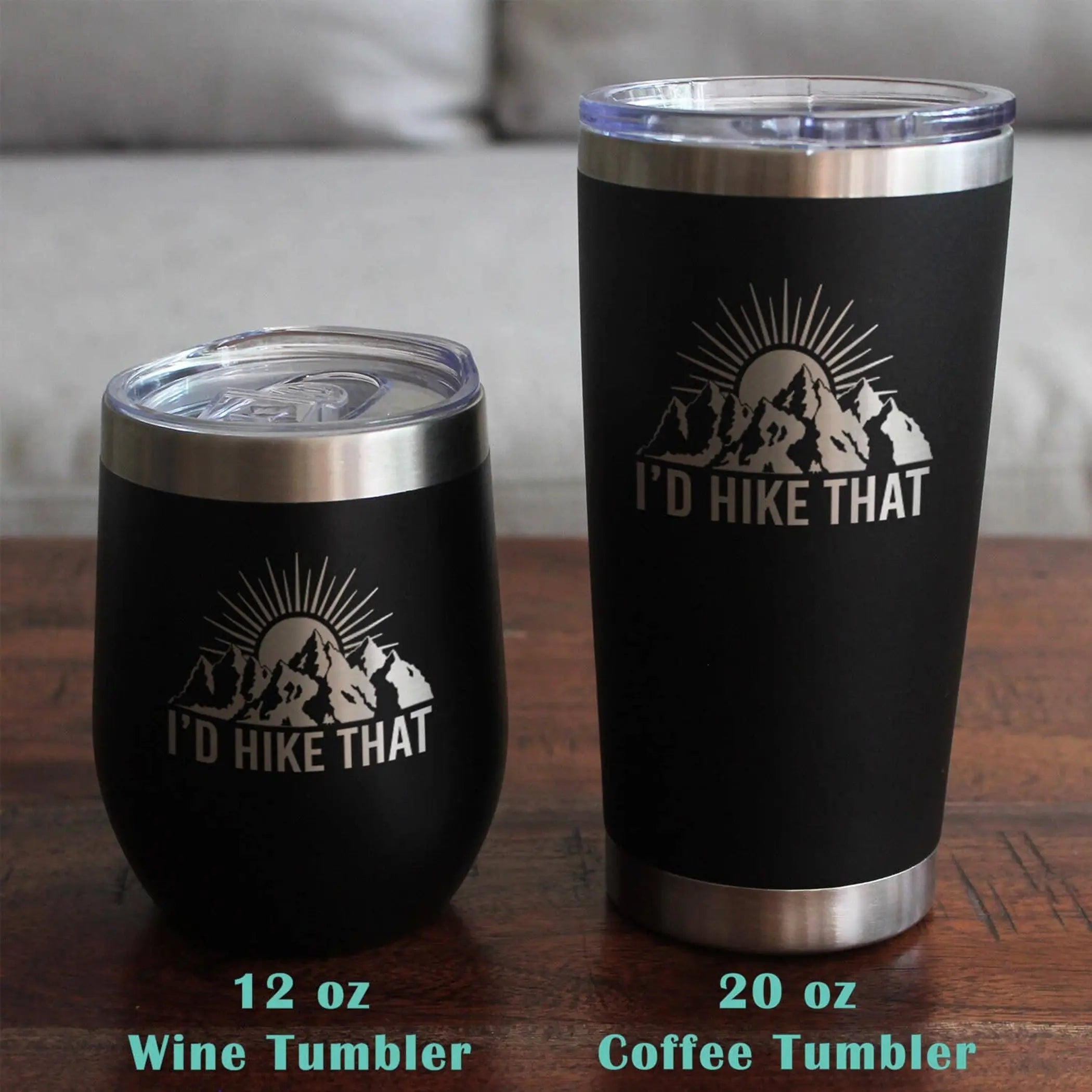 I'd Hike That Whiskey Rocks Glass - Hiking Gifts and Decor Bevvee