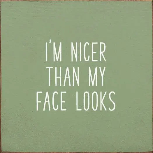 I'm Nicer Than My Face Looks Sawdust City