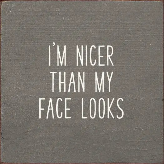 I'm Nicer Than My Face Looks Sawdust City