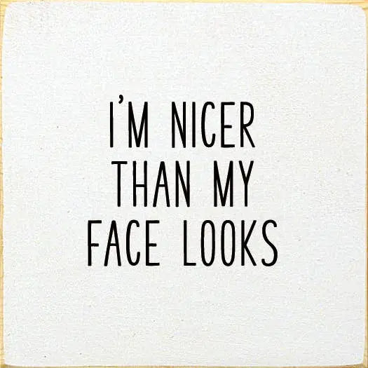 I'm Nicer Than My Face Looks Sawdust City