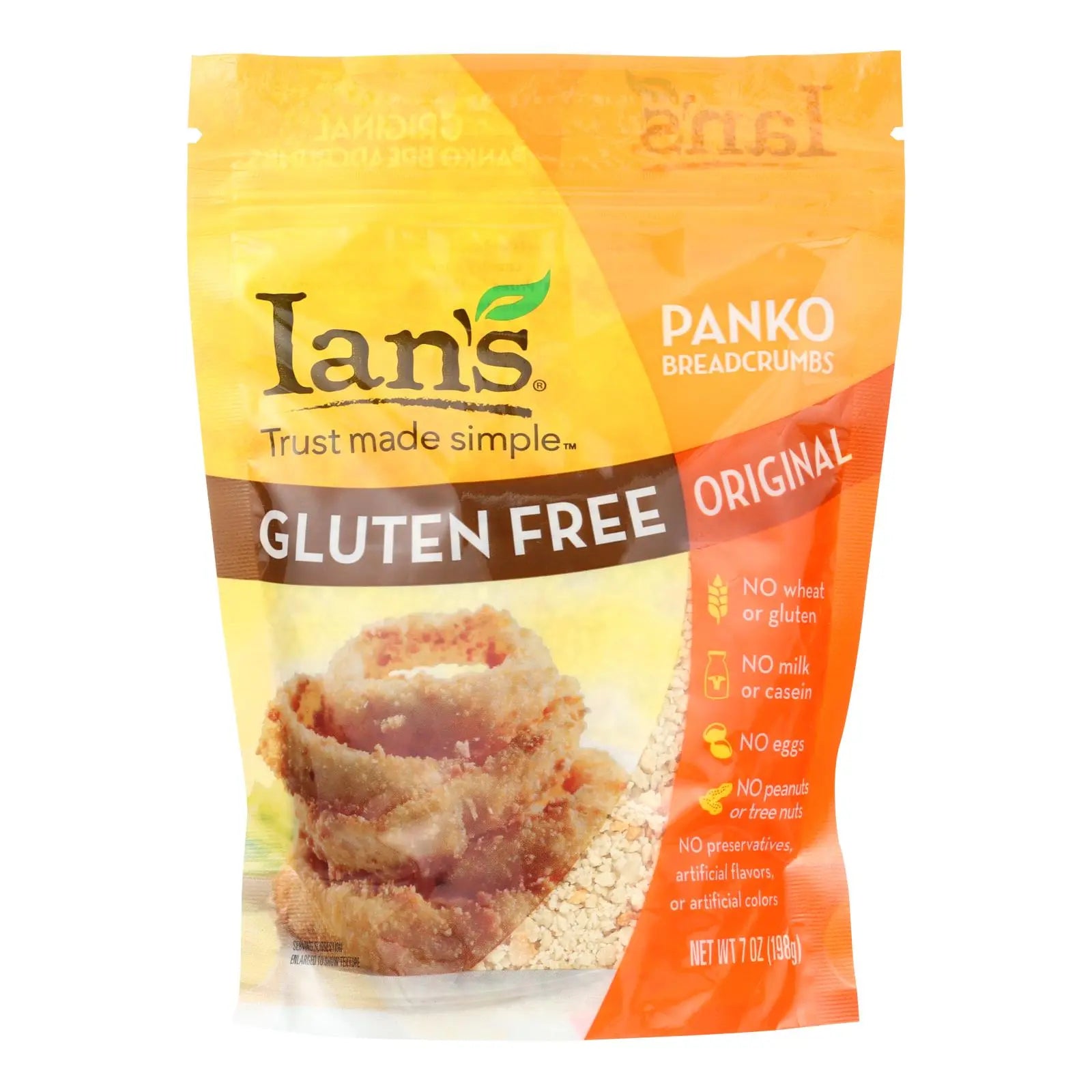 Ian's Panko Breadcrumbs - Gluten Free - Case Of 8 - 7 Oz. Ian's Natural Foods