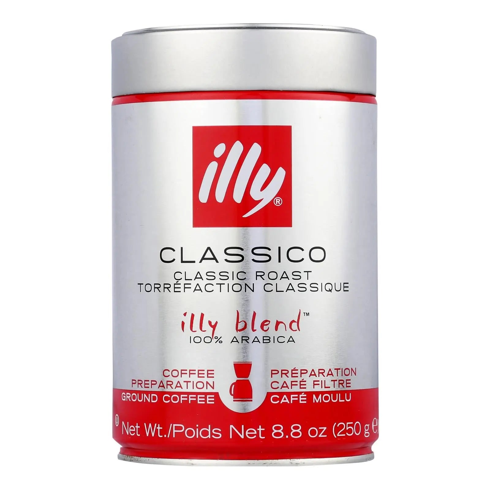 Illy Caffe Coffee Coffee - Drip - Ground - Medium Roast - 8.8 Oz - Case Of 6 Illy Caffe Coffee