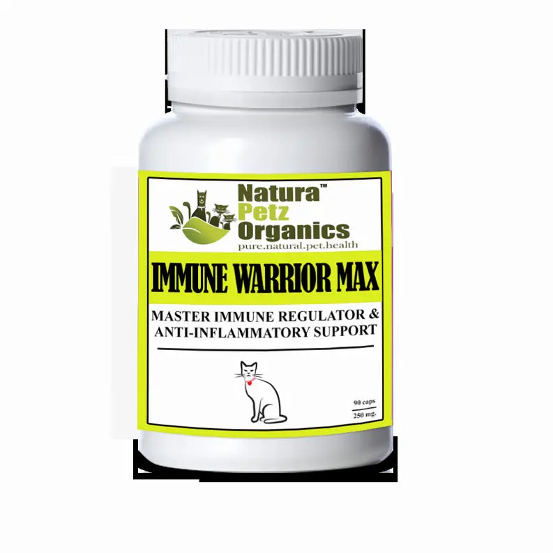 Immune Warrior Max Master Blend Capsules* Immune Regulator & Anti-Inflammatory Support* For  Dogs & Cats Organic Pet Systems