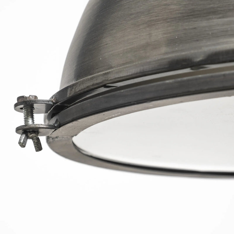 Industrial Gray Metal Hanging Pendant Light Homeroots Lighting