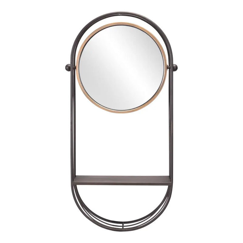 Industrial Gray Mirror Shelf - GreatEagleInc