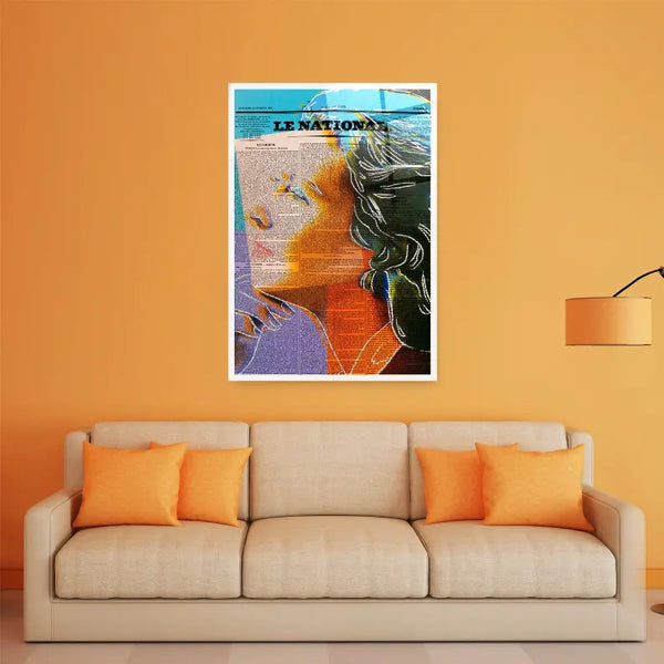 Ingrid Bergman Newspaper Glass Wall Art Monique Store