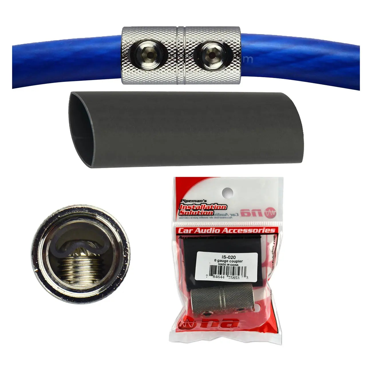 Installation Solution Cable Coupler 0-gauge Audiopipe