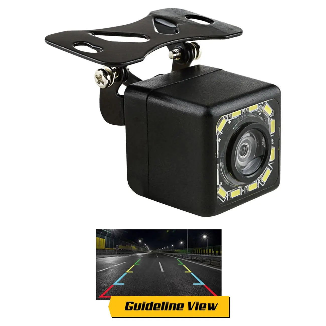 Installation Solution Car Rear View Camera 12 Led Lights With Guideline View Nippon