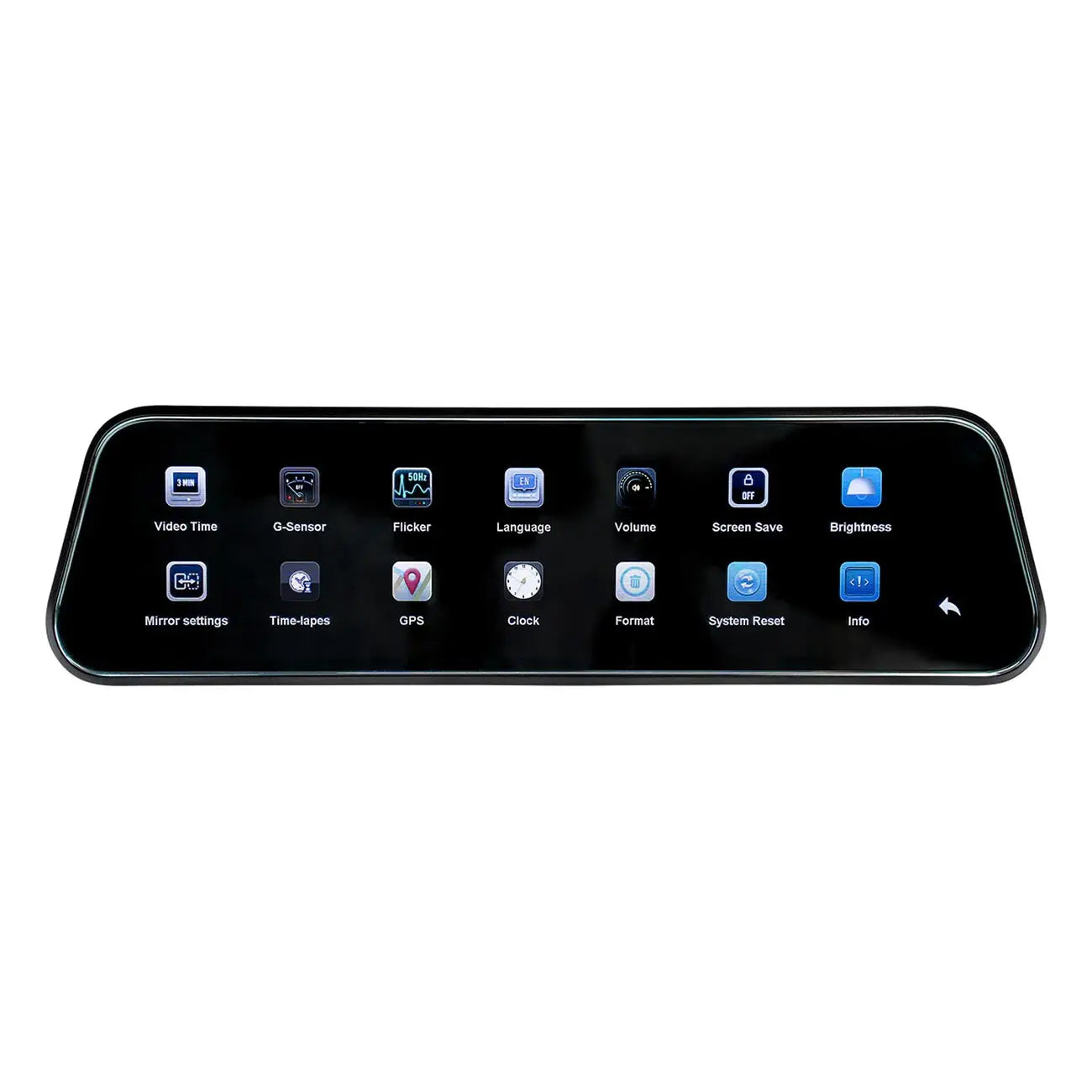 Installation Solution Mirror With Front/rear View Camera With 9.66" Monitor And Dvr Nippon