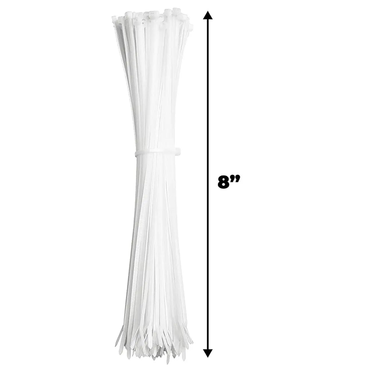 Installation Solution Nylon Wire Ties 8″ – White (100 Count) Nippon