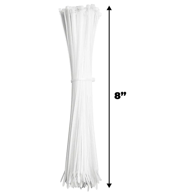 Installation Solution Nylon Wire Ties 8″ – White (100 Count) Nippon