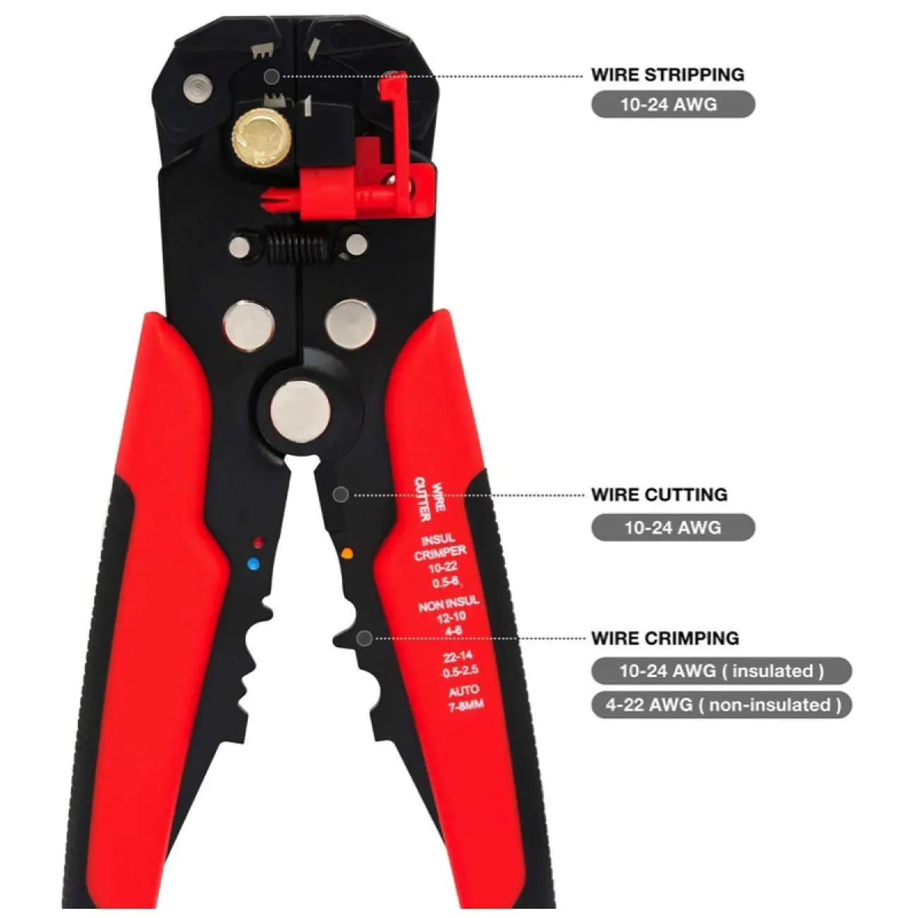 Installation Solution Wire Stripper/crimper 10-24 Ga. - Self Adjusting Nippon