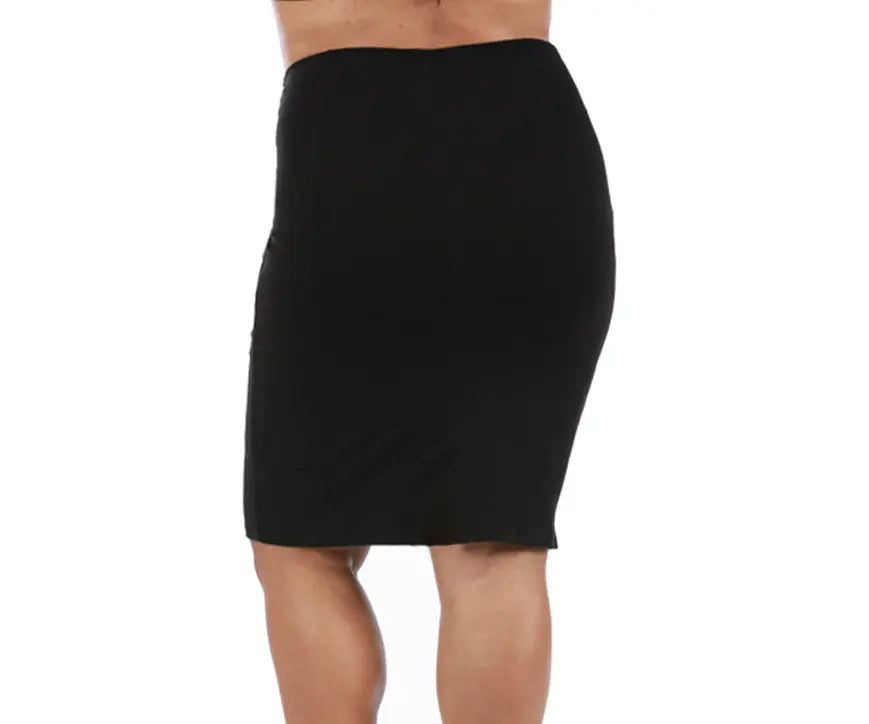 InstantFigure Curvy Short Pencil Skirt W/Elastic Waist InstantFigure
