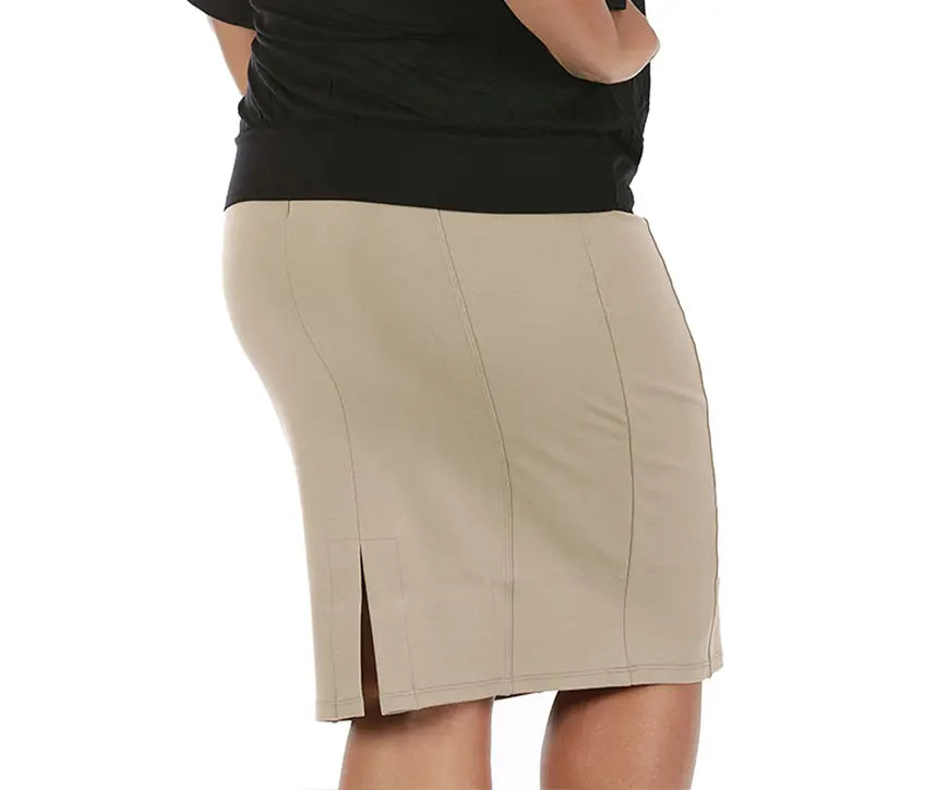 InstantFigure Curvy Short Pencil Skirt with Back Zip InstantFigure