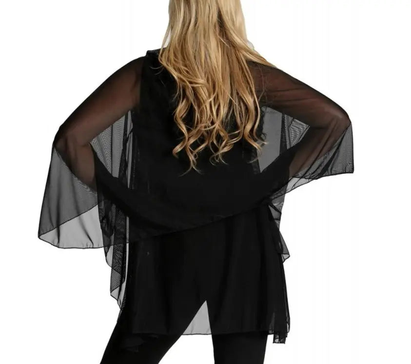 InstantFigure InstaWrap Sheer Mesh Long Shawl Coverup InstantFigure