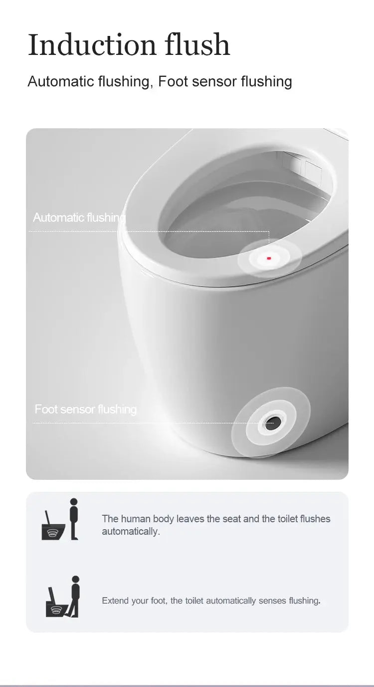 Intelligent Sanitary Ware WC  Water Closet Bathroom Ceramic Floor Mounted Automatic Seat Electric Smart Toilet Bowl GreatEagleInc