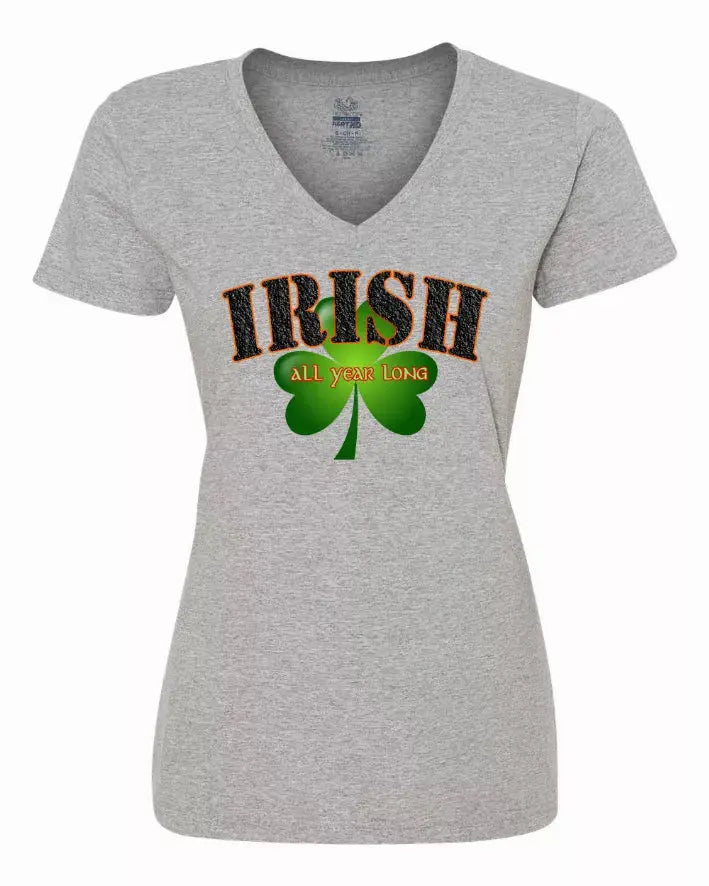 Irish All Year Long Ladies Tee Bad Baby Inc